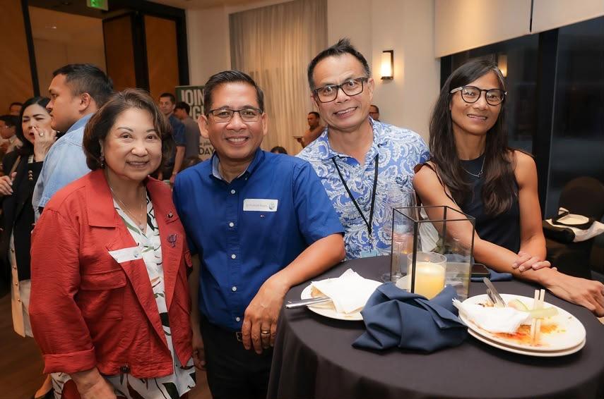Dr. Mamie Balajada with Dr. Frederick Niegos, Dr. Patrick Santos, and Mylene Santos at the Todu Guam Foundation Healthcare Community Meet and Greet