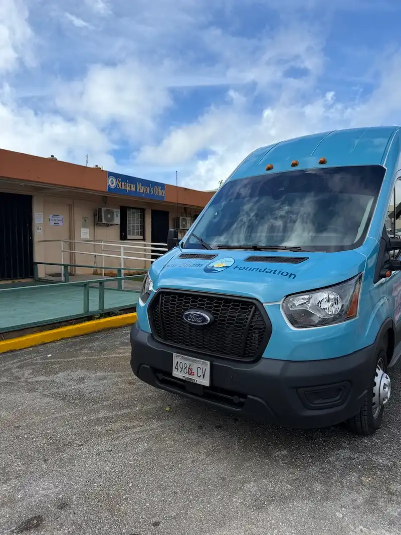 Todu Guam Foundation mobile care clinic parked outside the Sinajana Mayor's Office in Guam